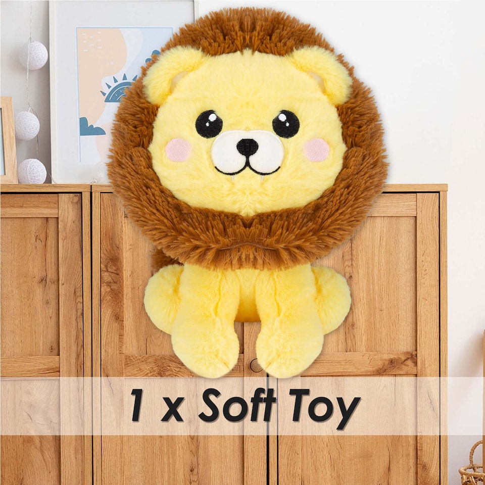 image 1 of PMS Kawaii Zoo Lion Soft Toy Multi-coloured - 25cm x 16cm