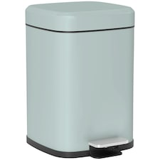HOMCOM 12L Kitchen Pedal Bin, Metal Rubbish Bin with Soft-close Lid Green | Light Green | 12L