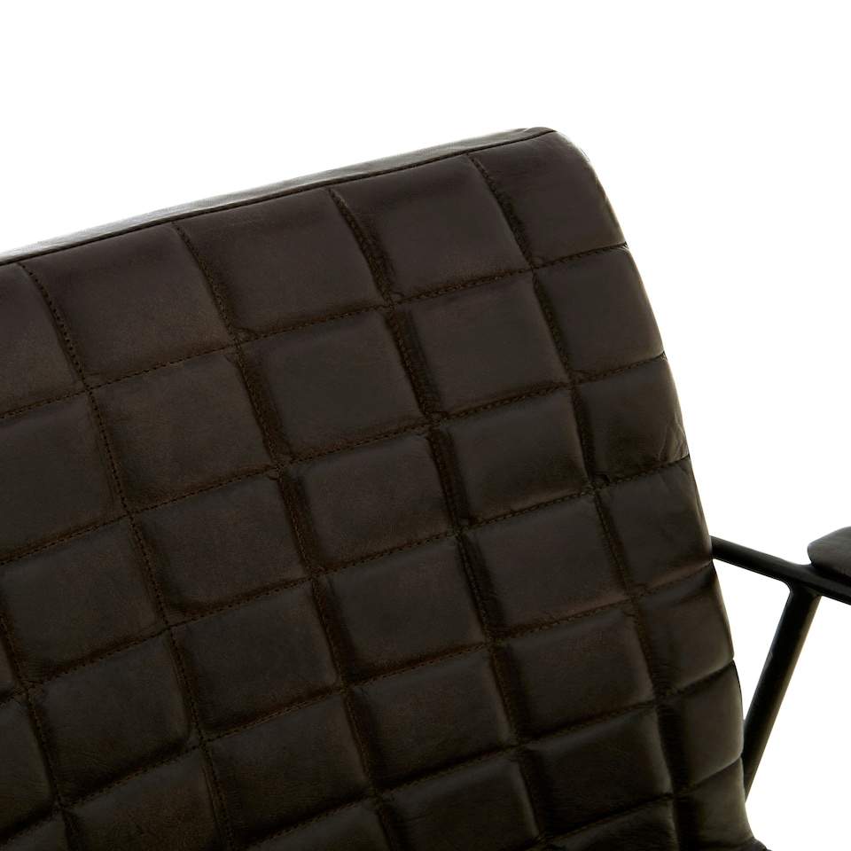 image 1 of Luxurious Black Leather Weave Chair, Velvet Upholstered Occassional Arm Chair, Striking Lounge Chair Black