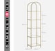 image 8 of 5-Tier Tempered Glass Shelf Unit, Arched Display Rack, Metallic Gold Frame 183.5 cm