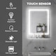 image 3 of kleankin Dimmable Makeup Mirror with Storage Shelf, Bathroom Mirror with LED Lights, 3 Temperature Colours, Defogging Film and Memory Function, Hardwired, 70  50cm