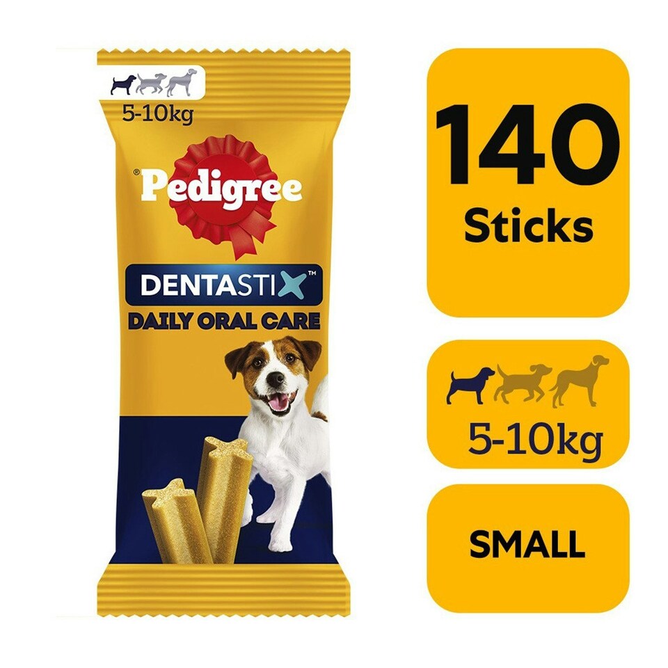 image 1 of 140 Pedigree Dentastix Daily Adult Small Dog Treats Dental Sticks Dog Chews