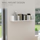 image 3 of HOMCOM Wooden Wall-Mounted Storage Media Display Shelf Center Rack, White
