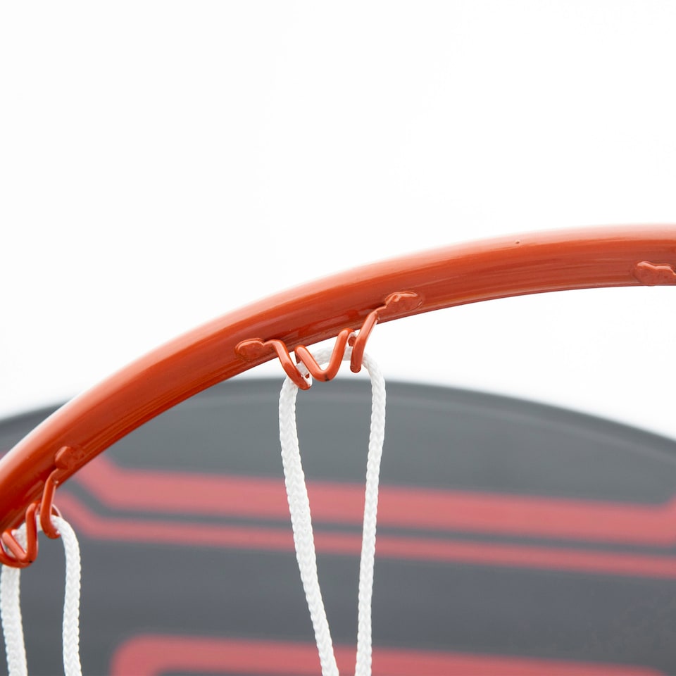 image 1 of HOMCOM Outdoor Adjustable Basketball Hoop Stand w/ Wheels and Stable Base Black