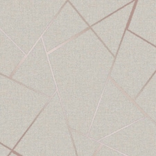 Fine Decor Quartz Fractal Textured Wallpaper - Beige/Rose Gold - 32.8ft x 20.5in Brown