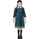 image 3 of The Addams Family Girls Wednesday Addams Costume Set - Teal/White/Black - 4-6 Years