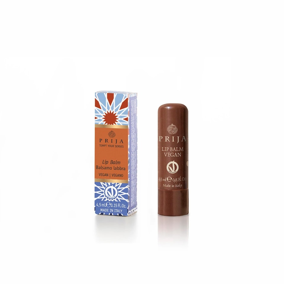 image 1 of Prija Vegan Lip Balm with Jojoba Oil, Shea Butter and Sunflower Wax, Pampers your Lips Naturally, Hydrating Lip Balm Stick 4.5ml