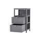 image 3 of Living and Home Compact Wooden Bathroom Cabinet with Drawers - Grey