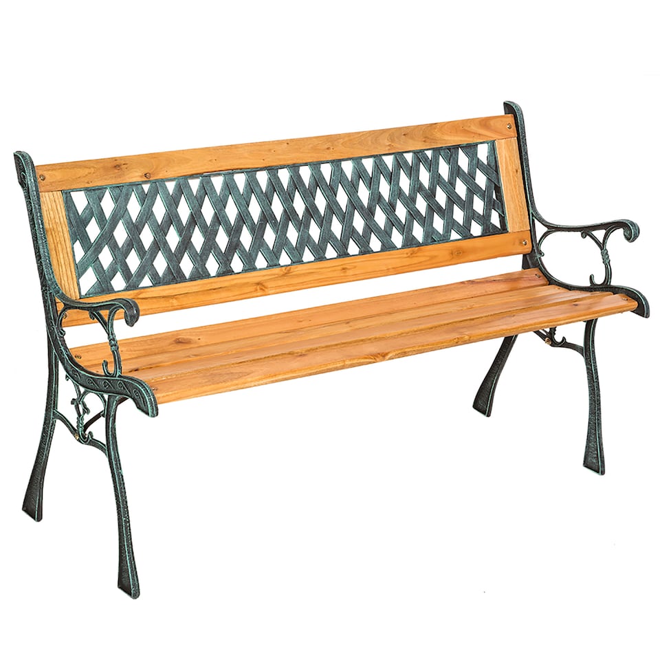 image 1 of Garden Bench Tamara - 2-seater, weatherproof, 128 x 51 x 73 cm | Brown | brown | 1