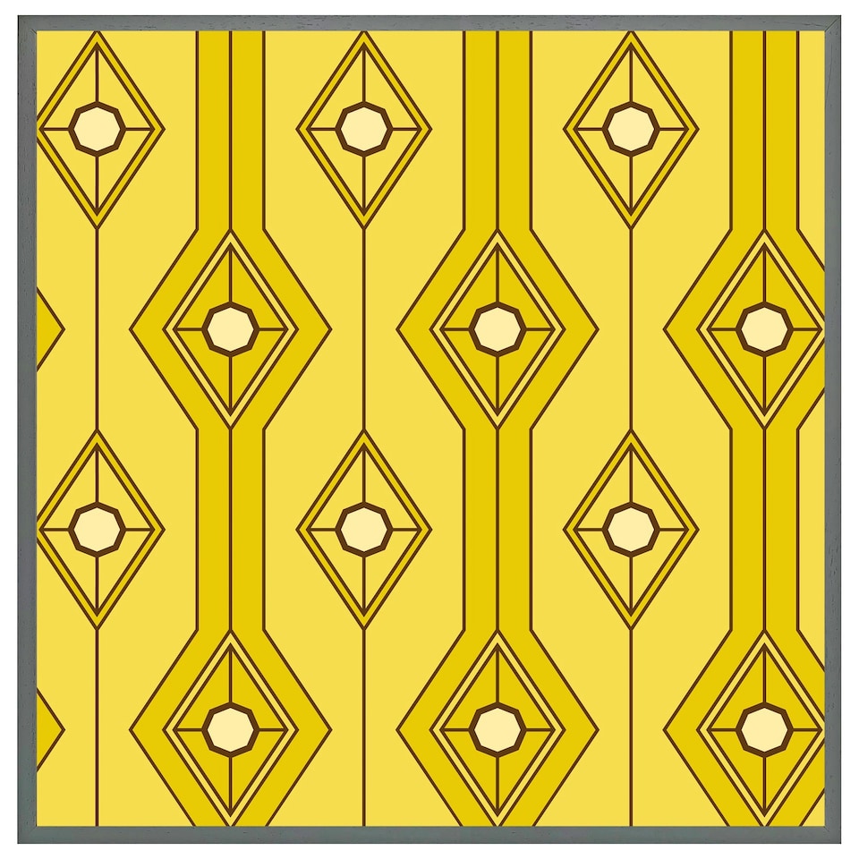 image 1 of Yellow geometric (Picutre Frame) Brown | Oak | XS