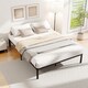 image 3 of COSTWAY Double Size Metal Bed Frame for Easy Assembly Black