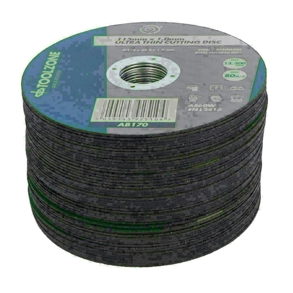 image 1 of Ultra Thin Cutting Discs 115mm (4.5in) x 1.0mm for Stainless Steel Metal 500pc