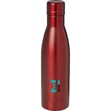 Vasa Plain Stainless Steel 500ml Water Bottle - Red - One Size