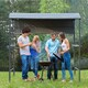 image 2 of Outsunny 2.2 x 1.4m BBQ Shelter, Outdoor Grill Gazebo Canopy with Shelves, Hanging Hooks, and Metal Frame, for Garden Patio Backyard