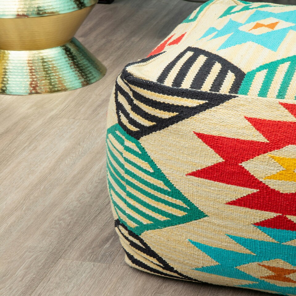image 1 of Interiors by Premier Cefena Multicolour Pouffe Multi