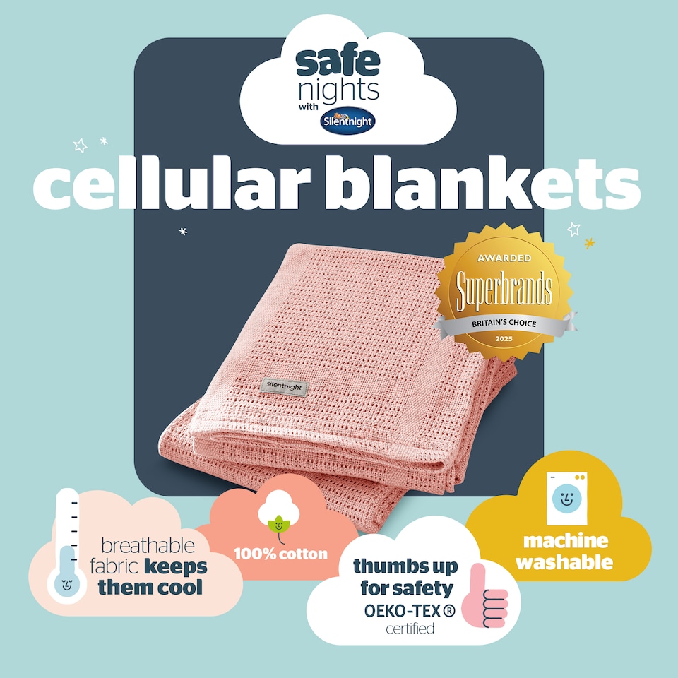 image 1 of Silentnight Safe Nights Cellular Blanket - 2 Pack