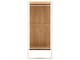 image 3 of Seville 2 Door 1 Drawer Wardrobe - L47 x W76 x H180 cm - White High Gloss/Light Oak Effect Veneer | White