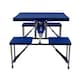 image 8 of Oypla Portable Folding Outdoor Picnic Pit Table and Bench Set 4 Seats Blue