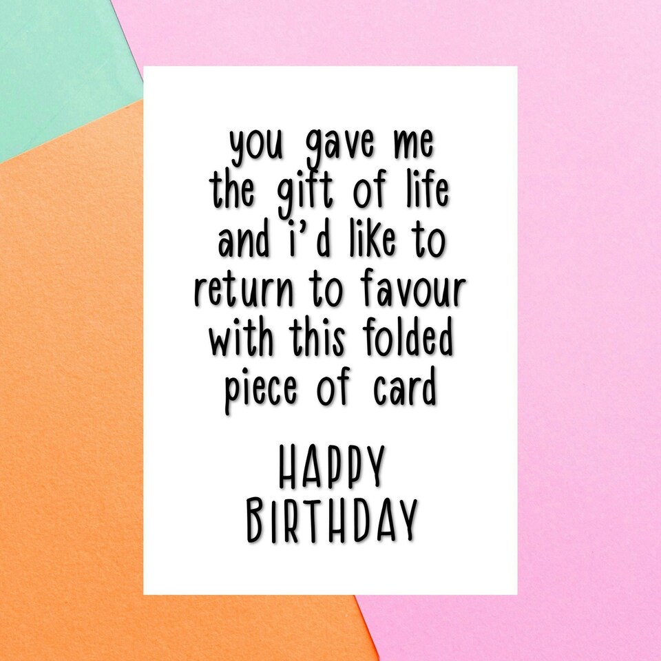 The Gift of Life Happy Birthday Greetings Card