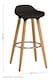 image 4 of Interiors by Premier Black Abs Beech Wood Bar Stool, Easy to Clean Kitchen Bar Stool, Footrest Support Bar Stool
