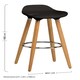 image 4 of Interiors by Premier Black Abs Beech Wood Bar Stool, Easy to Clean Kitchen Bar Stool, Footrest Support Bar Stool