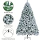 image 3 of Yaheetech Flocked Artificial Christmas Tree with Foldable Stand