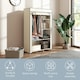 image 10 of HOMCOM Fabric Wardrobe w/ Shelves Hanging Rail Foldable Closets Cream Cream