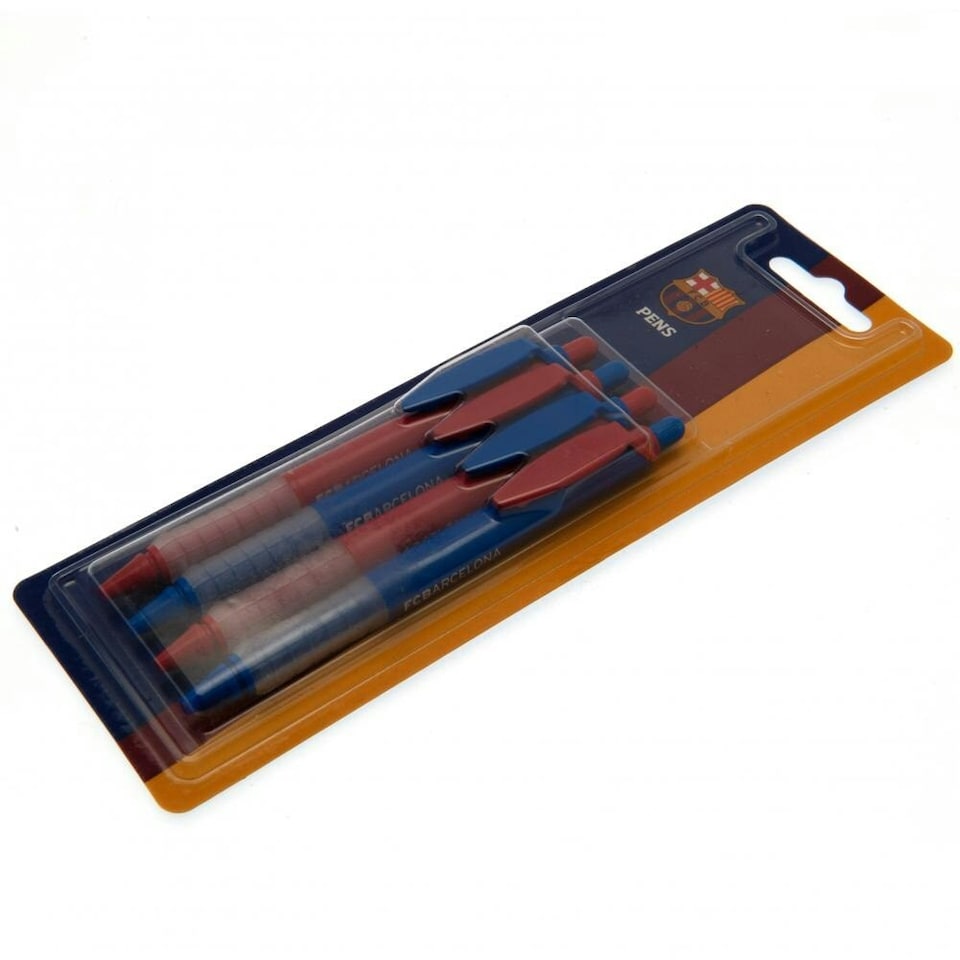 image 1 of FC Barcelona Pen Set (Pack Of 4) - Blue/Red - One Size