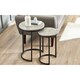 image 1 of Concrete Effect Nesting Side Tables Grey