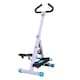 image 1 of HOMCOM Foldable Stepper Adjustable Step Machine w/ Handlebar LCD Display, White