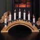 image 2 of Premier Wooden Christmas Candle Bridge Arch with 7 Flickering Candle Bulbs Mains Operated