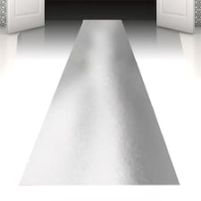 Silver Event Carpet Runner with Adhesive Strips 4.5m x 60cm