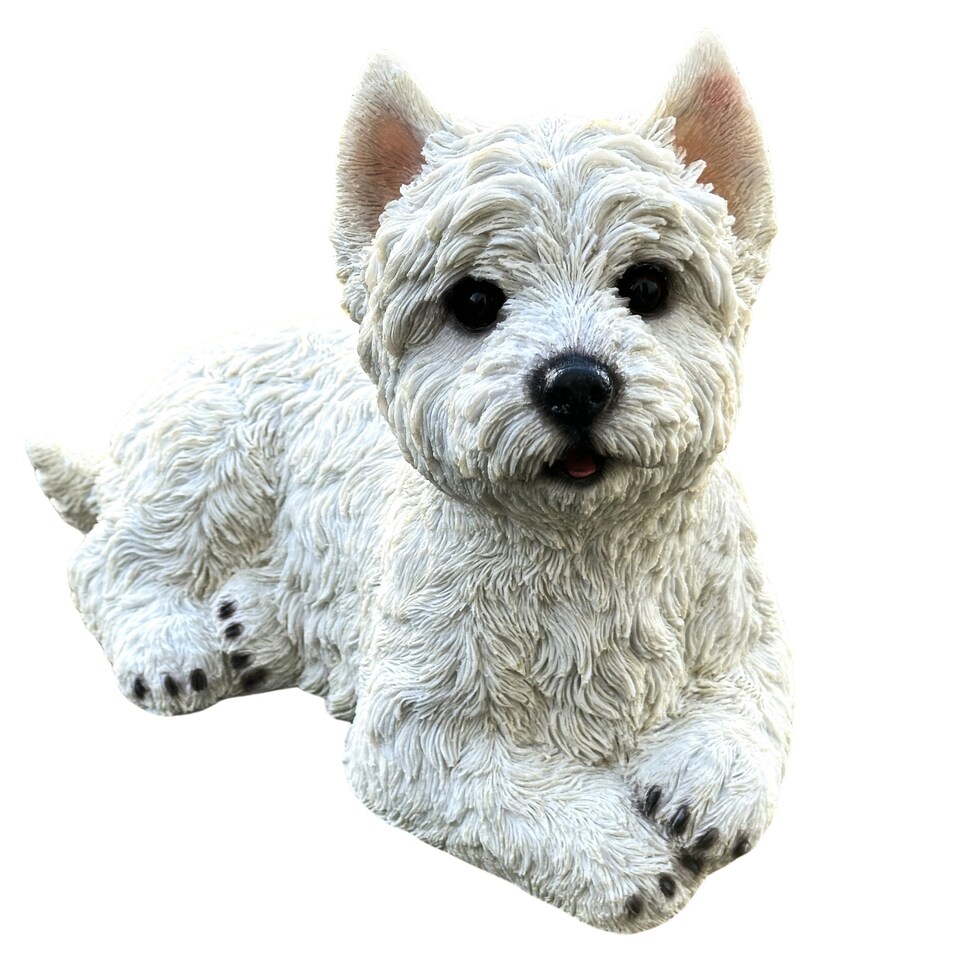 image 1 of West Highland Terrier Figurine In An Alert Pose Realistic Home Or Garden Decoration