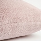 image 2 of OHS 2 x Soft Teddy Fluffy Fleece Cushion Covers, 45x45cm - Blush Pink