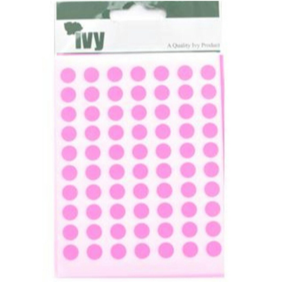 image 1 of Pack of 490 Pink 8mm Sticky Dots - Labels Stickers pink