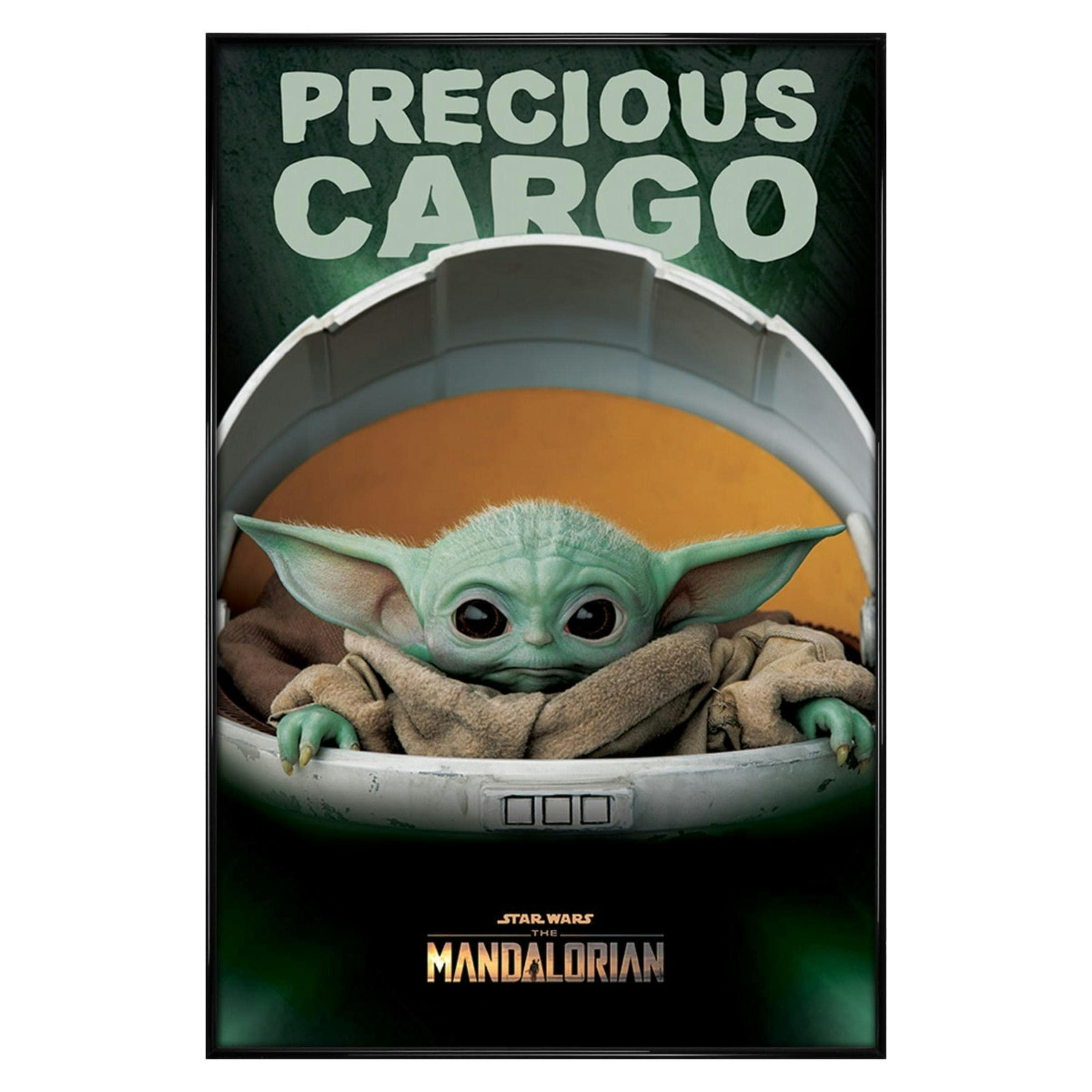 Gloss Black Framed Star Wars: The Mandalorian (Precious Cargo) Maxi Poster Multi