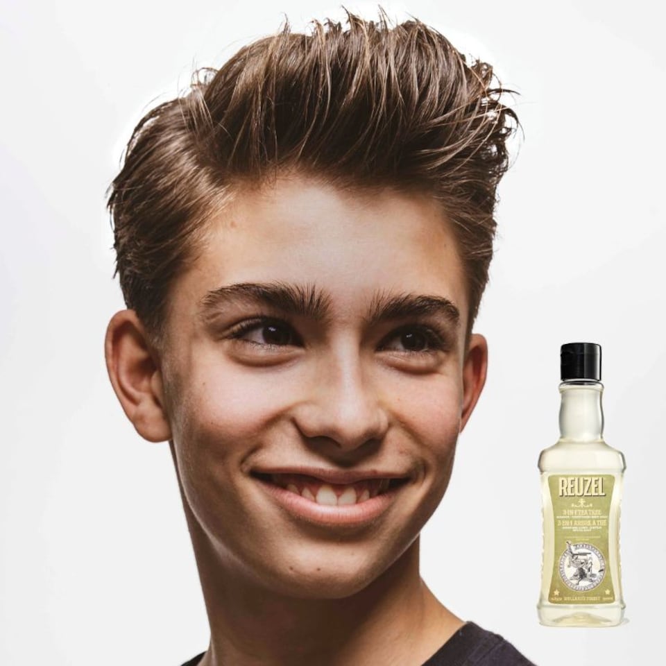 image 1 of Reuzel 3In1 Tea Tree Shampoo Cleanses Hair and Body Soothes and Moisturizes Your Skin and Is Ideal for Overall Scalp Care Rinses Clean and Can Be Used Daily Vegan Formula 350 ml