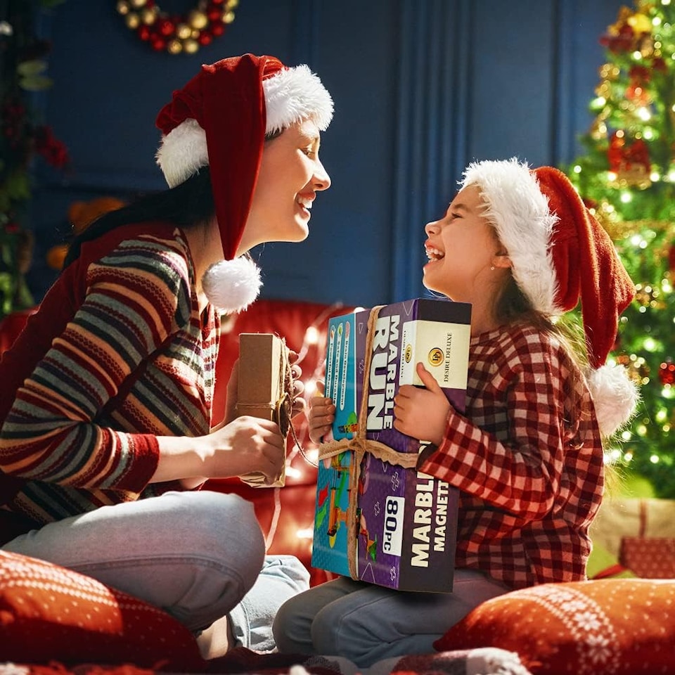 image 1 of Desire Deluxe Marble Run Ball Magnetic Building Blocks Kids Montessori Toys – Construction Tiles for Boys & Girls 3–8-Year-Old – Great Birthday