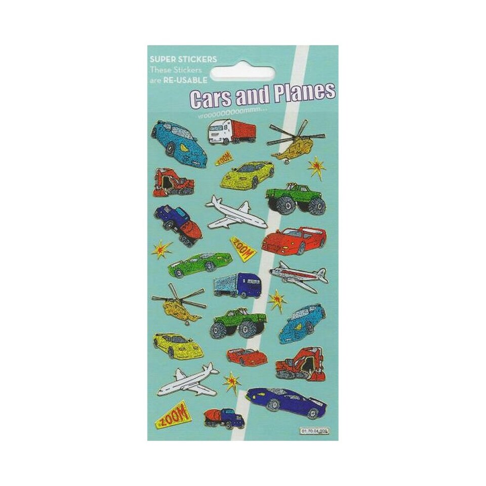 Paper Projects Reusable Cars & Planes Stickers - Multicoloured - One Size