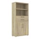 image 1 of Prima Bookcase 2 Shelves with 2 Drawers 2 Doors In Oak