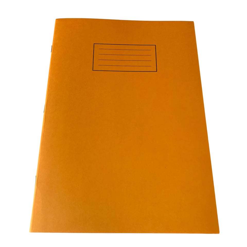 image 1 of Pack of 10 Janrax A4 Orange 80 Pages Feint and Ruled Exercise Books