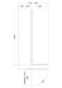 image 8 of Balterley Toughened Safety Glass Centre Hinged L Shaped Shower Bath Screen