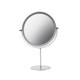 image 1 of OHS Round Freestanding Table Top Stainless Steel Bathroom Vanity Mirror, 27x19cm - Silver