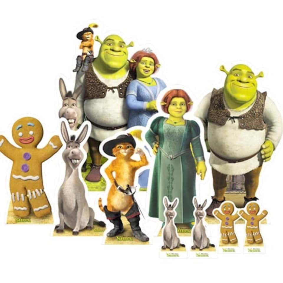 Shrek Table Top Cutout Decorations - Pack of 10
