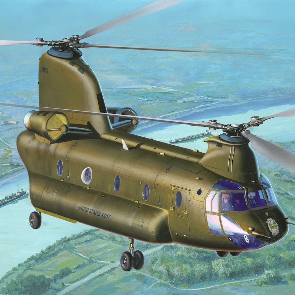 image 1 of Revell CH 47D Chinook Helicopter Model Kit 1 144