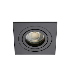 BHS Faina 1 Light Adjustable Square Recessed Spotlight | Black | Black | 1