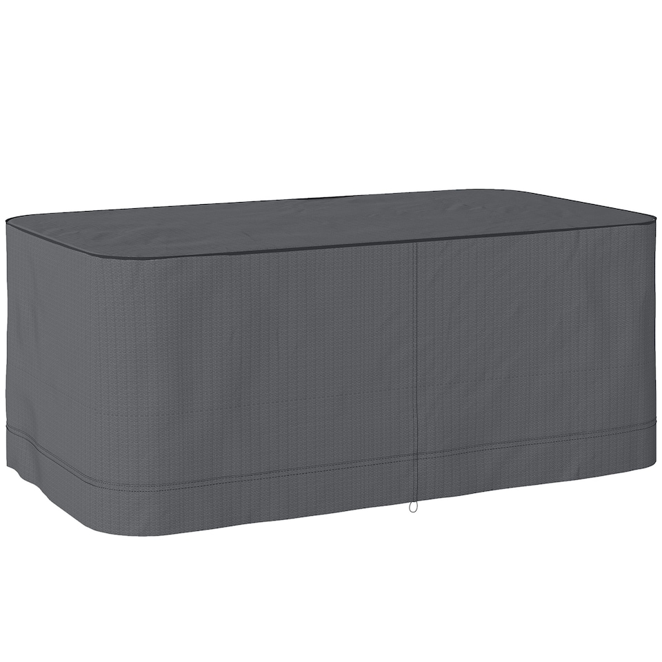 image 1 of Outsunny Patio 2/3 Seater Rattan Sofa Waterproof Furniture Cover Rain Protection Grey