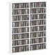image 1 of HOMCOM CD Storage Unit DVD Tower Blu-ray Storage Shelf for Office, White White | 106.5W x 24D x 126.3H cm