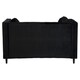 image 2 of Farah Three Seater Black Velvet Sofa Black