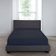 image 2 of Serene Plain Dyed Fitted Bed Sheet Navy